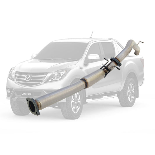 Mazda BT-50 UR 3.2L 2016–2020 3" DPF-Back Exhaust System - Stainless Steel / Hotdog (Quiet)