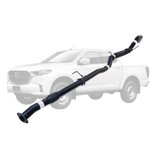 Mazda BT-50 3.0L 2021 Onwards 3" DPF-Back Exhaust System - Aluminised Steel / Hotdog (Quiet)