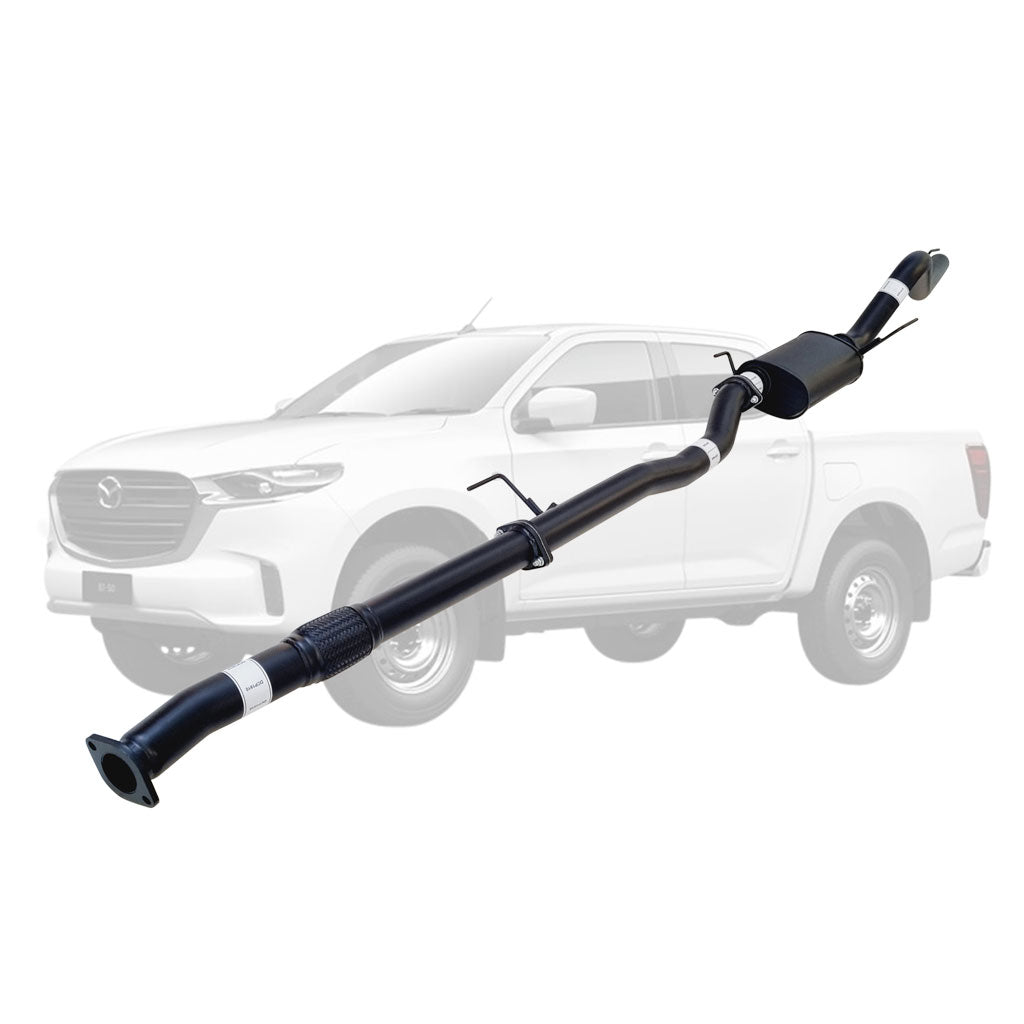 Mazda BT-50 3.0L 2021 Onwards 3" DPF-Back Exhaust System - Aluminised Steel / Muffler (Quietest)
