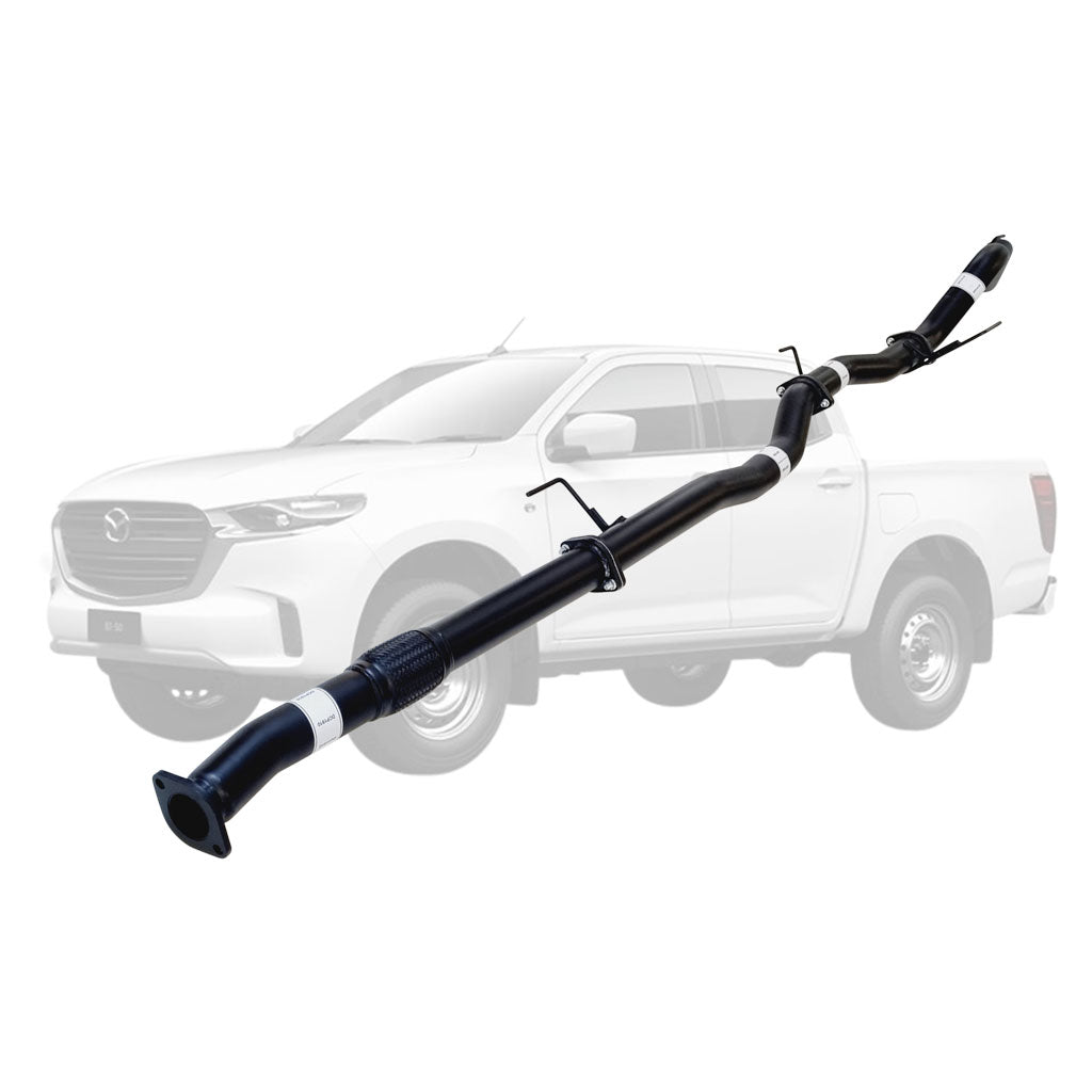 Mazda BT-50 3.0L 2021 Onwards 3" DPF-Back Exhaust System - Aluminised Steel / Pipe (Moderate)