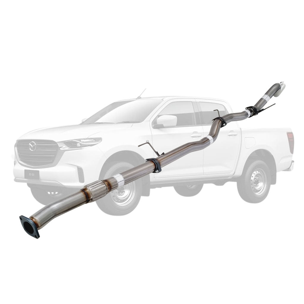 Mazda BT-50 3.0L 2021 Onwards 3" DPF-Back Exhaust System - Stainless Steel / Pipe (Moderate)