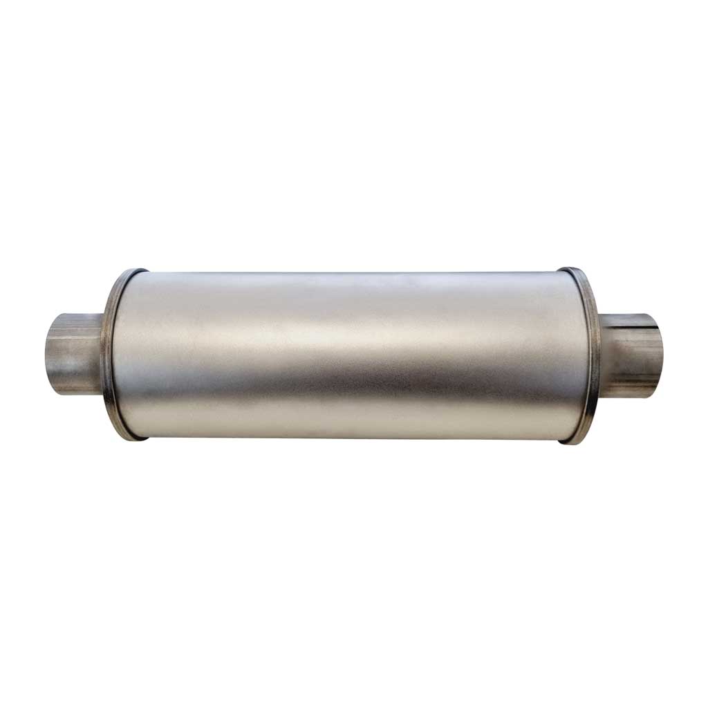 N726GP — 5" Round Centre/Centre Configurations Universal Mufflers | Aluminised | Select Your Size Length and Internal Options