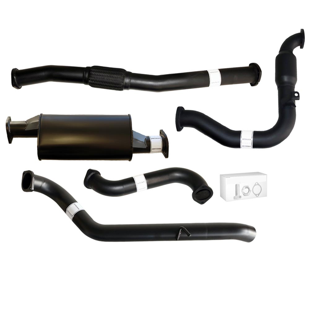 Nissan Patrol Y61 GU 3.0L ZD30 Wagon 2000–2016 3" Turbo-Back Exhaust – Aluminised steel – With catalytic converter and muffler – NI206-MC — NI206-MC