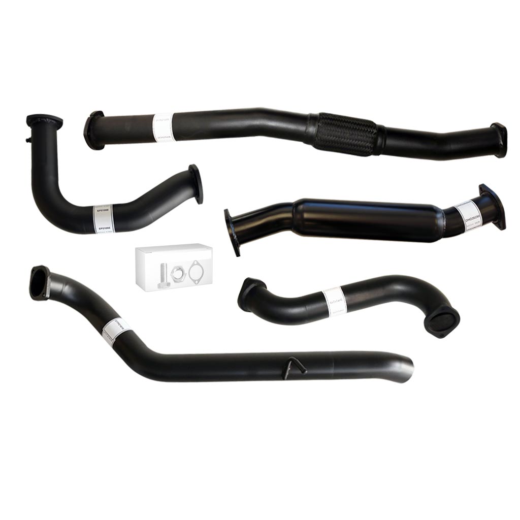 Nissan Patrol Y61 GU TD42 Wagon 3" Dump-Pipe-Back Exhaust – Aluminised steel – Hotdog/resonator (dump pipe not included) – NI208-HO — NI208-HO