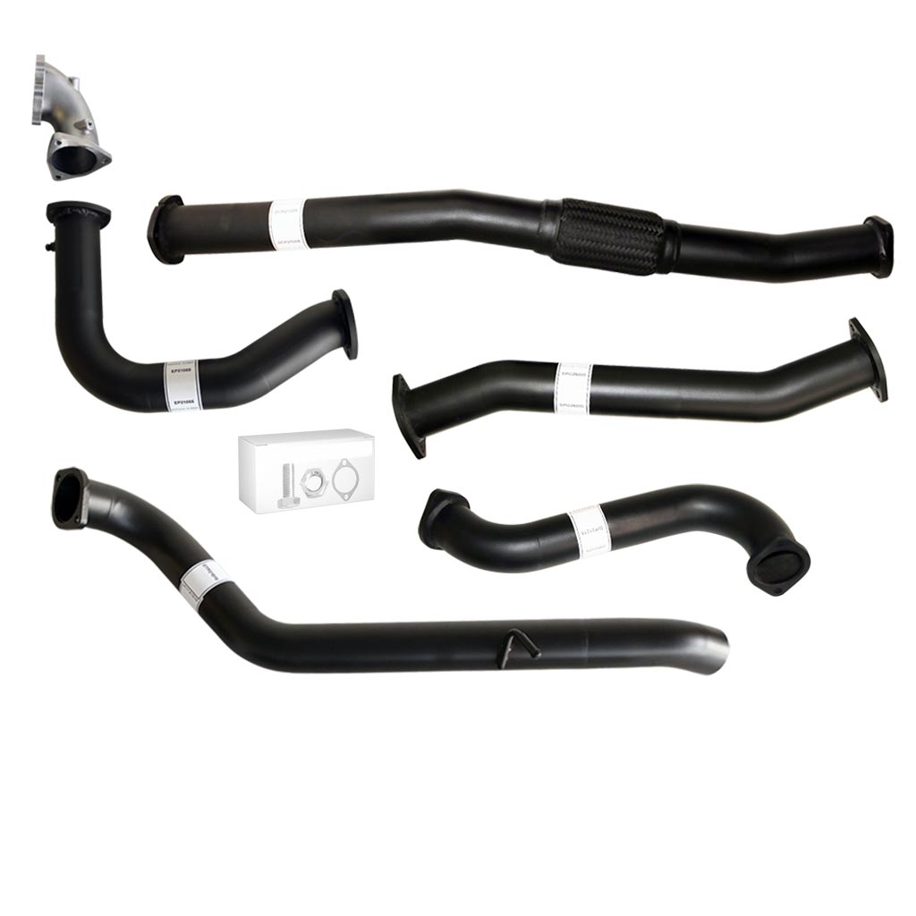 Nissan Patrol Y61 GU TD42 Wagon 3" Turbo-Back Exhaust with Stainless Cast Dump Pipe – Aluminised steel – Straight pipe with stainless cast dump pipe – NI208-PDP — NI208-PDP