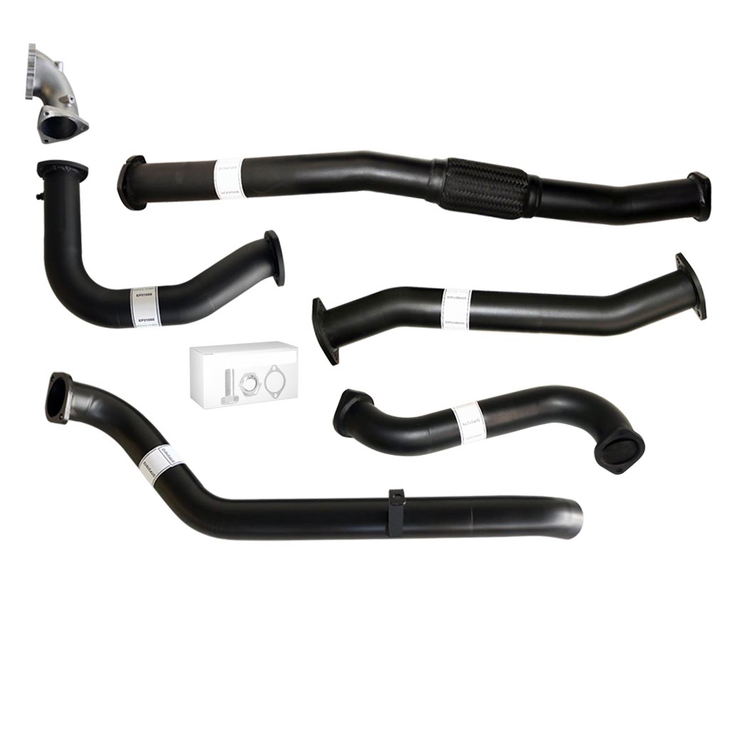 Nissan Patrol Y61 GU TD42 Ute 1996–2006 3" Turbo-Back Exhaust with Stainless Cast Dump Pipe – Aluminised steel – Straight pipe with stainless cast dump pipe – NI209-PDP — NI209-PDP