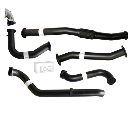 Nissan Patrol Y61 GU TD42 Ute 1996–2006 3" Turbo-Back Exhaust with Stainless Cast Dump Pipe – Aluminised steel – Straight pipe with stainless cast dump pipe – NI209-PDP — NI209-PDP