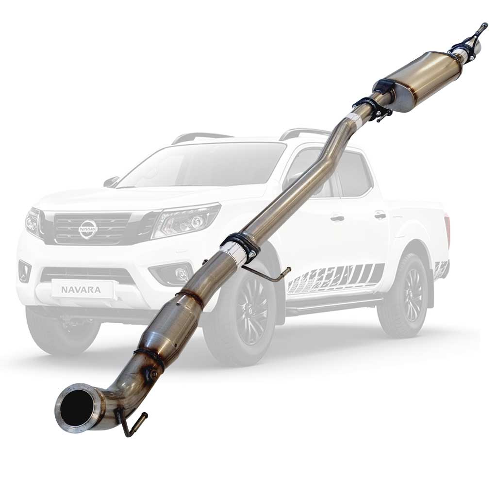 Nissan Navara D23 2.3L YS23DDTT 2015+ 3" Stainless Turbo-Back DPF Delete Exhaust With Muffler And Cat – Diff Dumped – NI221-MCDSS — NI221-MCDSS
