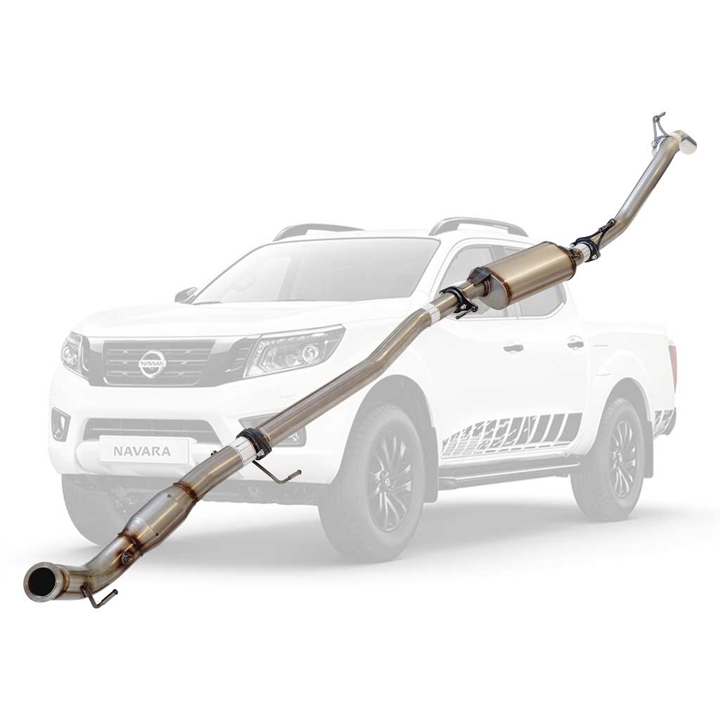 Nissan Navara D23 2.3L YS23DDTT 2015+ 3" Stainless Turbo-Back DPF Delete Exhaust With Muffler And Cat – NI221-MCSS — NI221-MCSS