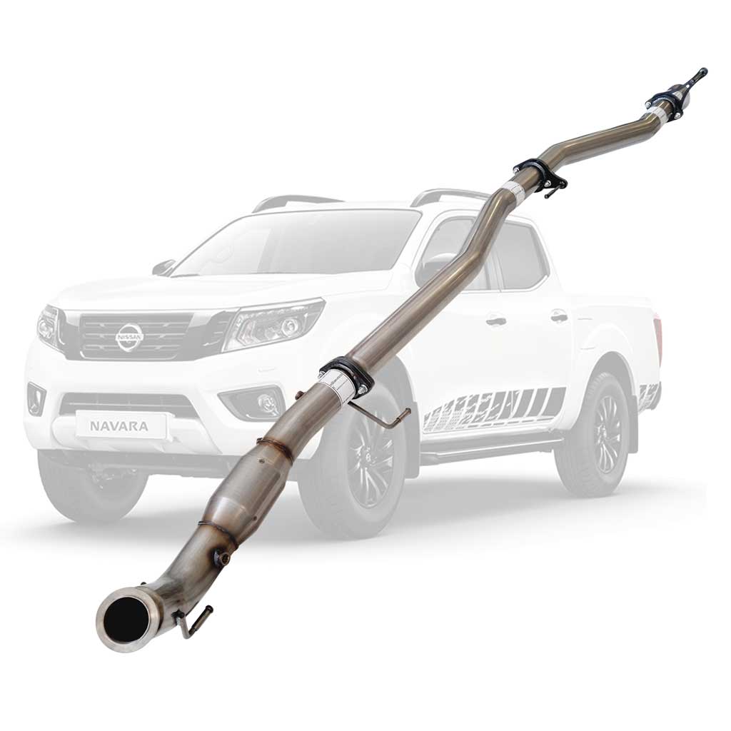 Nissan Navara D23 2.3L YS23DDTT 2015+ 3" Stainless Turbo-Back DPF Delete Exhaust With Cat And No Muffler – Diff Dumped – NI221-PCDSS — NI221-PCDSS