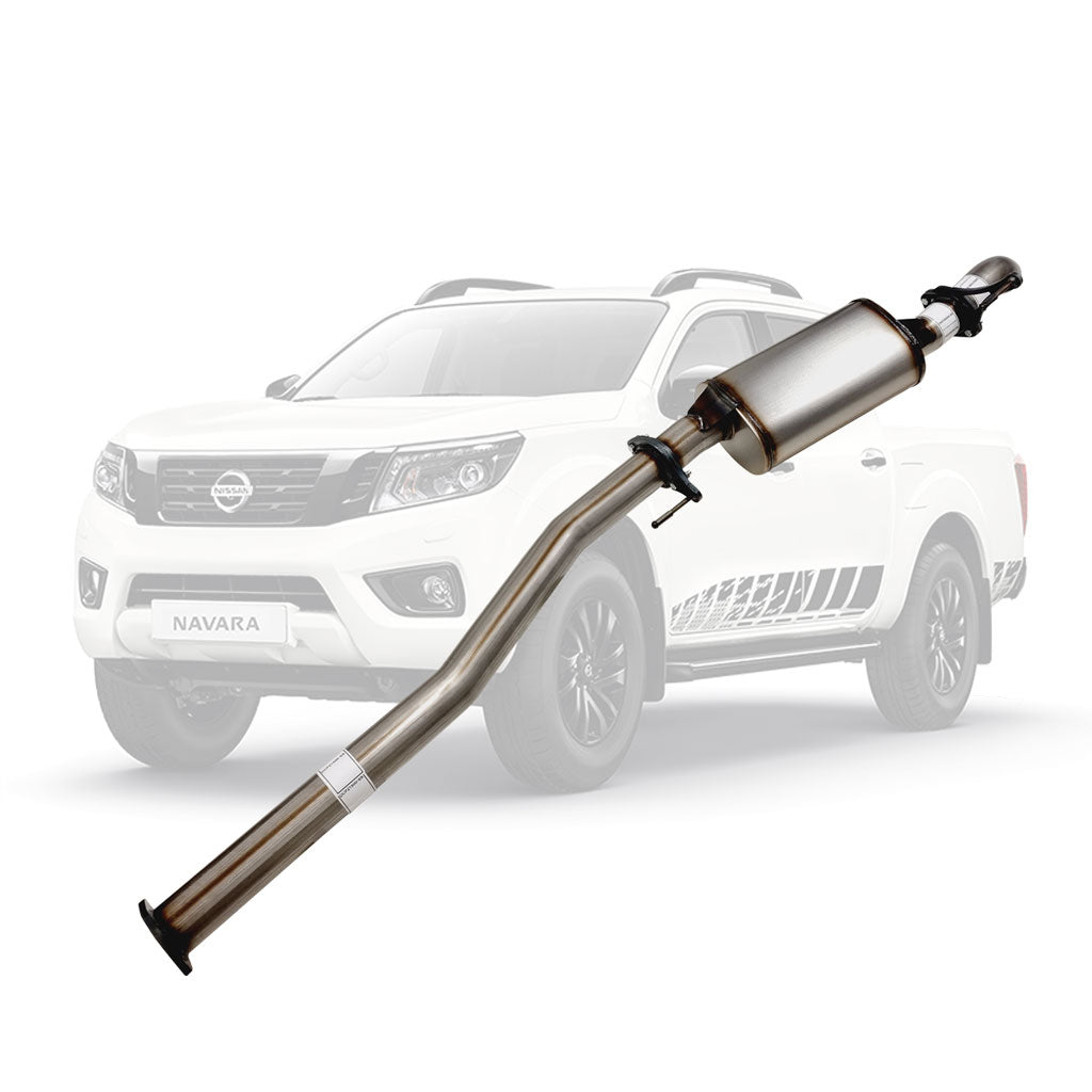 Nissan Navara D23 NP300 2014 Onwards 2.3L 3" DPF-Back Exhaust System - Stainless Steel / Muffler (Quietest) / Diff Dump