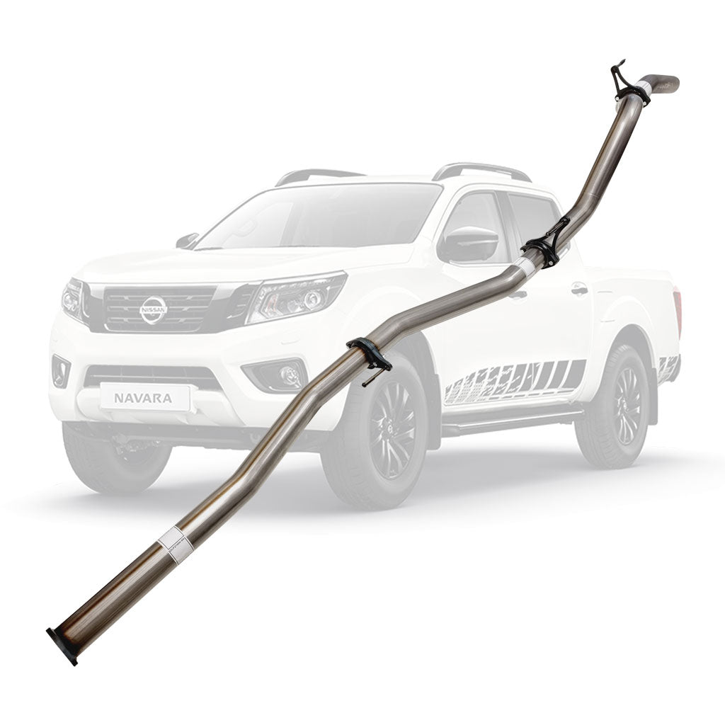 Nissan Navara D23 NP300 2014 Onwards 2.3L 3" DPF-Back Exhaust System - Stainless Steel / Pipe (Moderate) / Normal