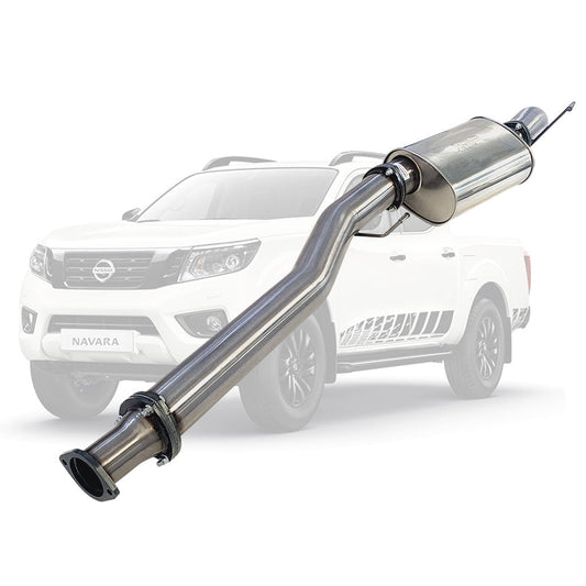 Nissan Navara D23 NP300 2.3L 2015 Onwards 4" Stainless DPF-Back Exhaust System - Muffler (Quietest) / Diff Dump