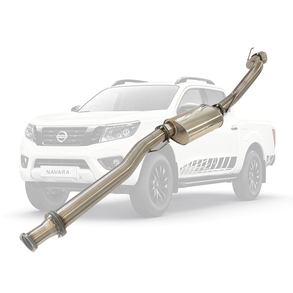 Nissan Navara D23 NP300 2.3L 2015 Onwards 4" Stainless DPF-Back Exhaust System - Muffler (Quietest) / Normal