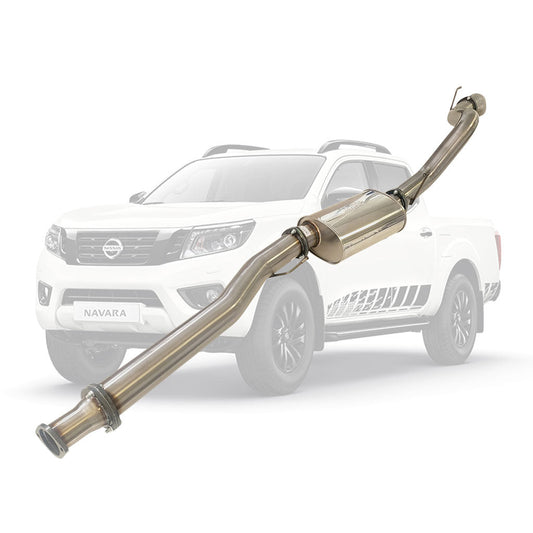Nissan Navara D23 NP300 2.3L 2015 Onwards 4" Stainless DPF-Back Exhaust System - Muffler (Quietest) / Normal