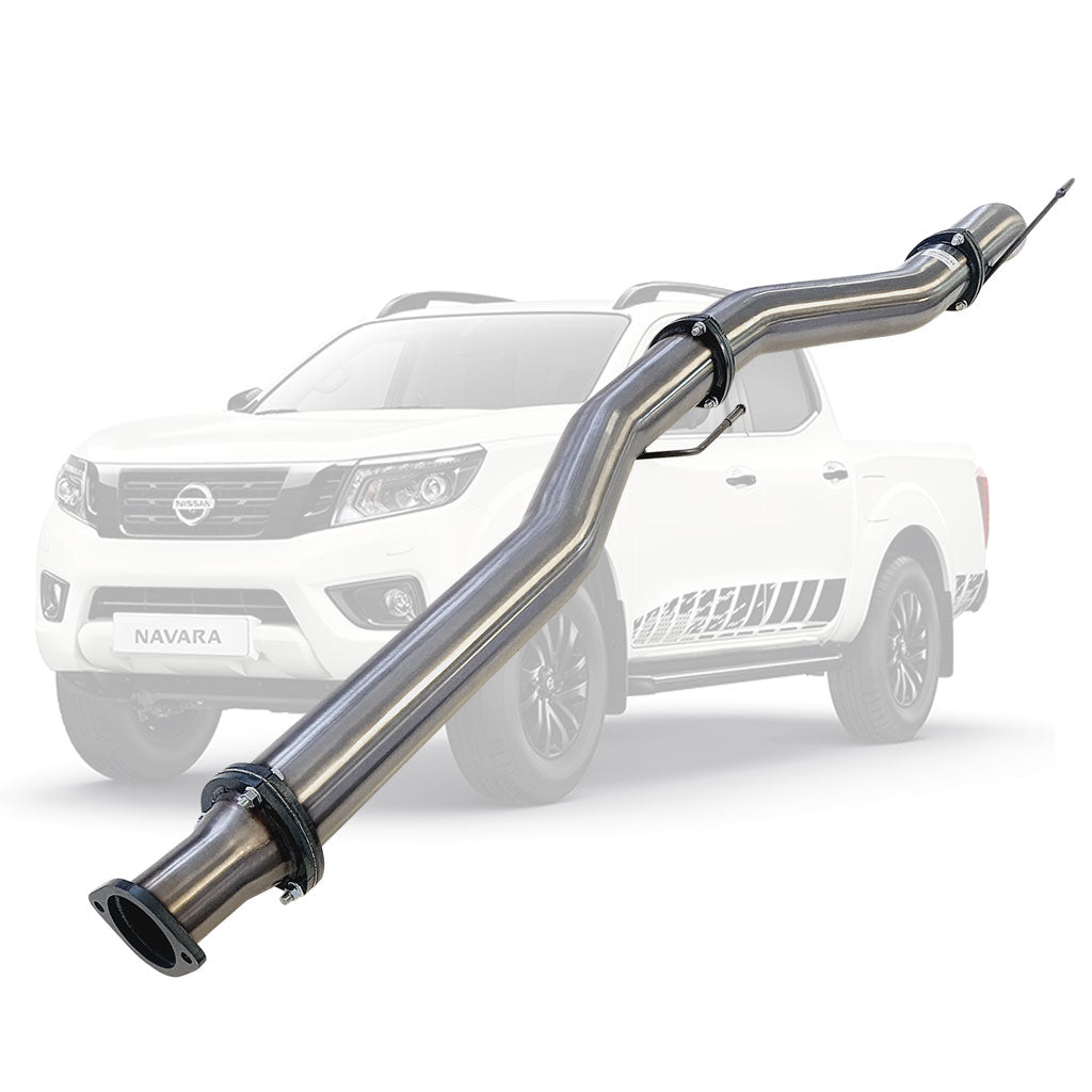 Nissan Navara D23 NP300 2.3L 2015 Onwards 4" Stainless DPF-Back Exhaust System - Pipe (Moderate) / Diff Dump
