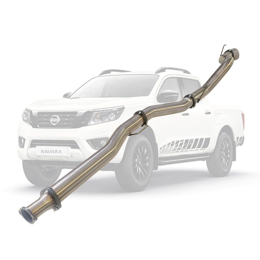 Nissan Navara D23 NP300 2.3L 2015 Onwards 4" Stainless DPF-Back Exhaust System - Pipe (Moderate) / Normal