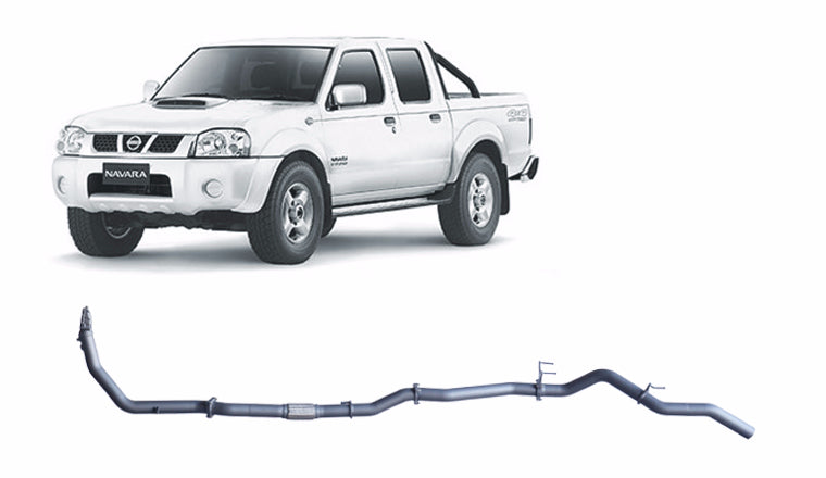 Redback 3-inch Turbo-Back, Muffler Delete, No Cat – Nissan Navara D22 3.0L | NNX52200-PO