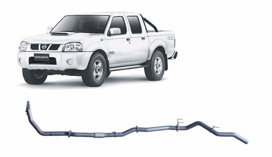 Redback 3-inch Turbo-Back, Muffler Delete, No Cat – Nissan Navara D22 3.0L | NNX52200-PO