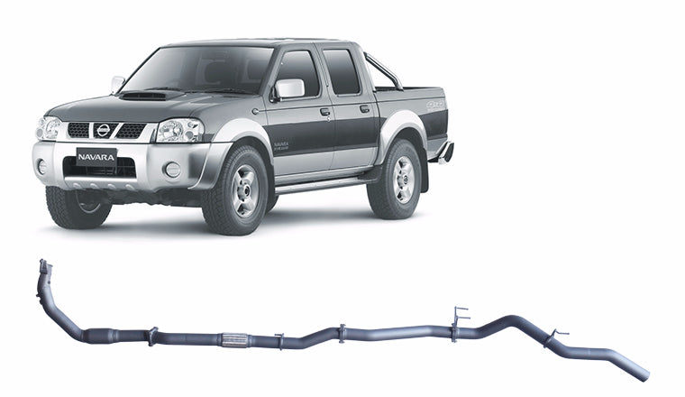 Redback 3-inch Turbo-Back, Cat & Muffler Delete – Nissan Navara D22 2.5L | NNX52400-CP