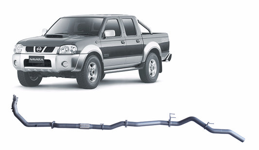 Redback 3-inch Turbo-Back, Muffler Delete, No Cat – Nissan Navara D22 2.5L | NNX52400-PO