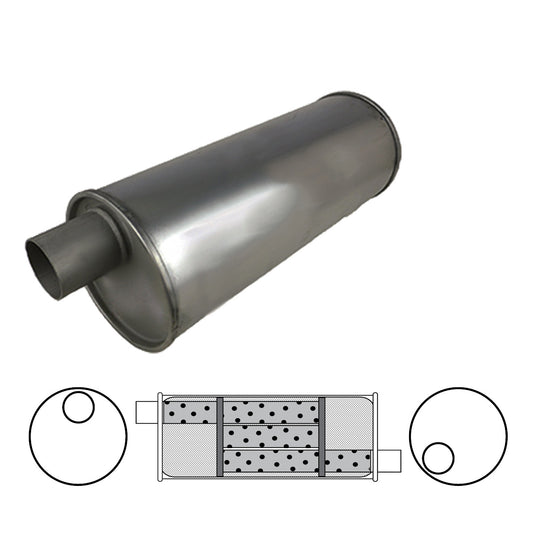 Redback 1 1/2" Triflow Muffler – 12" Offset/Offset | O120L