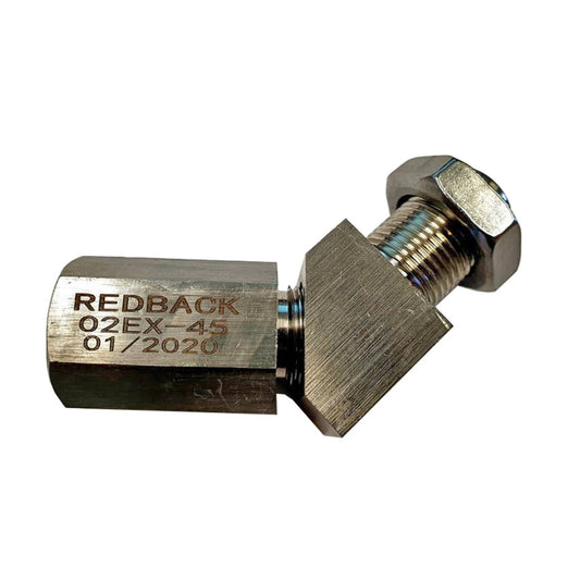 Redback 45° Oxygen Sensor Adapter with Mini Catalytic Converter | O2EX-45