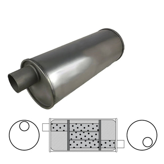 Redback 2" Triflow Muffler – 16" Offset/Offset | O536R
