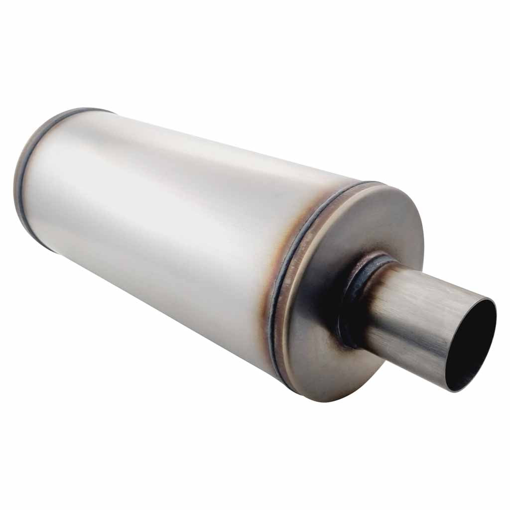 O626GP-409R — 6" Round Centre/Centre Configurations Mufflers | Stainless 409 | Select Your Size Length and Internal Options