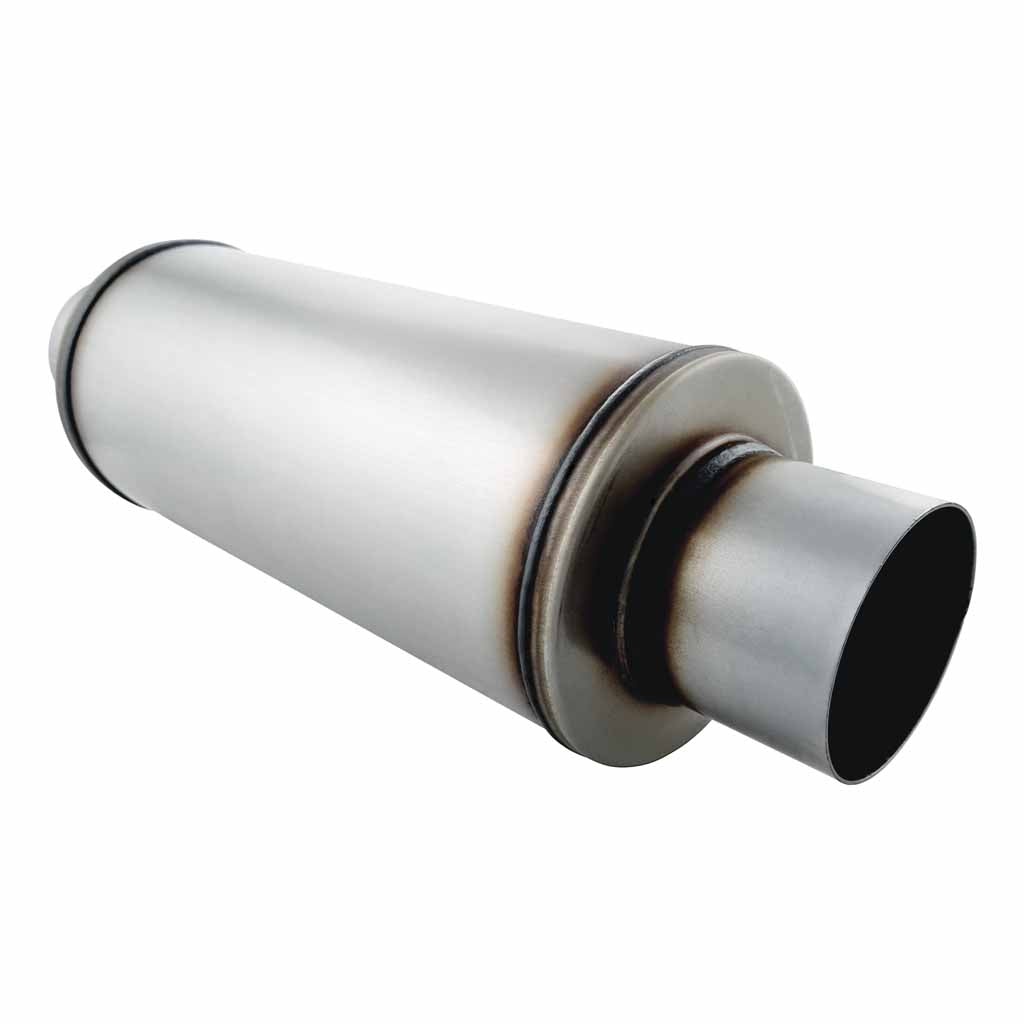 O926GP-409W — 6" Round Centre/Centre Configurations Mufflers | Stainless 409 | Select Your Size Length and Internal Options