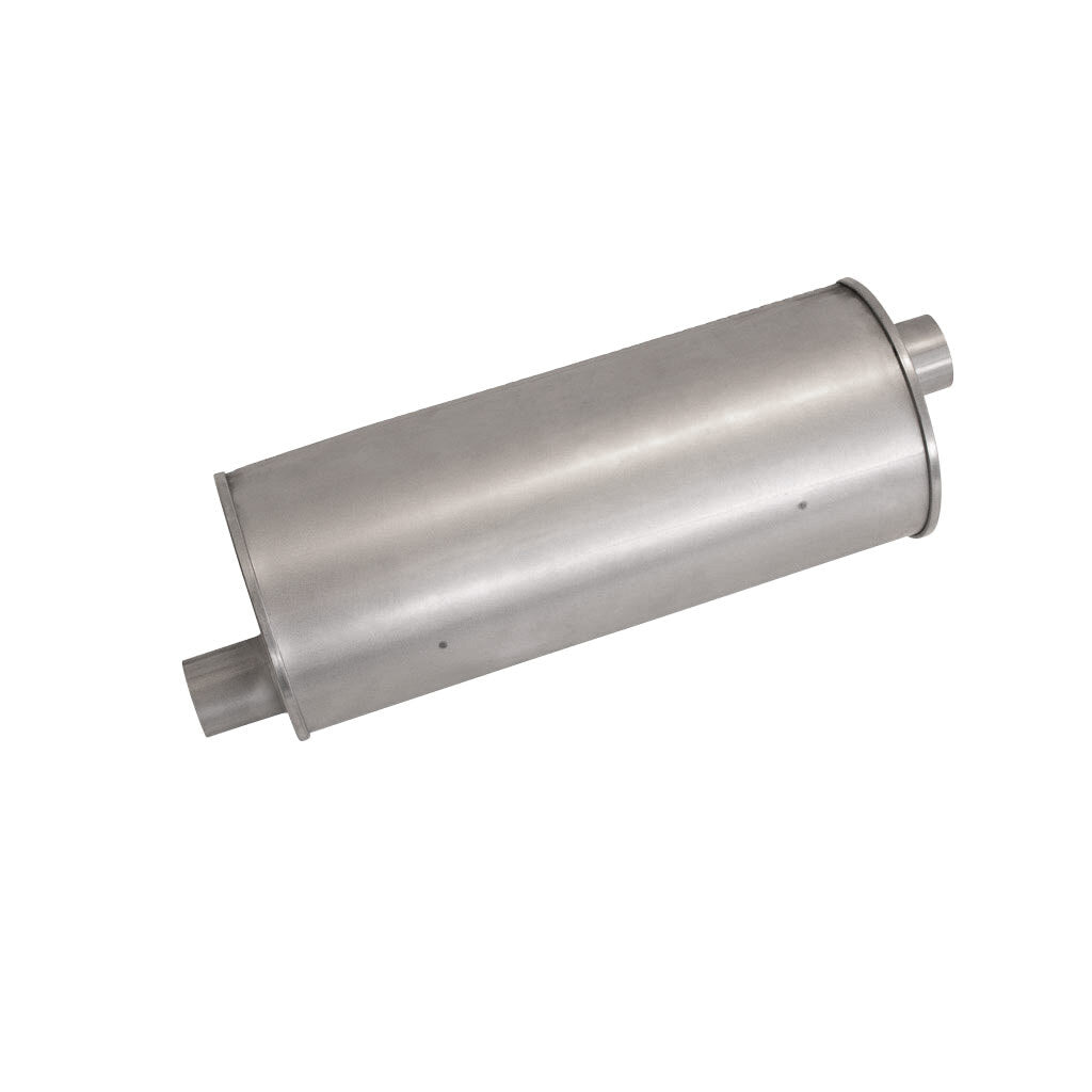 P544R — 7" Round Offset/Offset Configurations Universal Mufflers | Aluminised | Select Your Size Length and Internal Options
