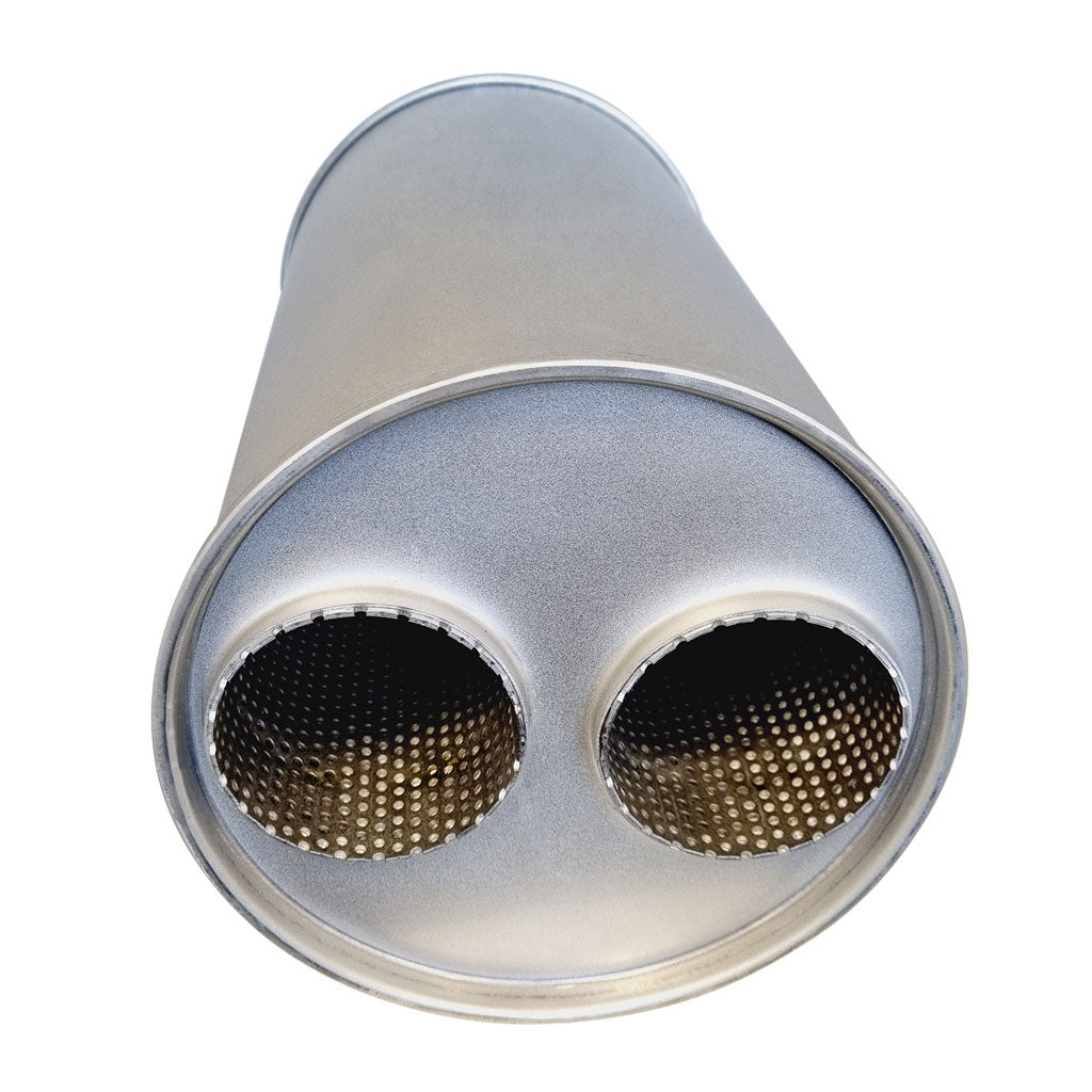 P826GPX — 7" Round Dual/Dual Configurations Universal Mufflers | Aluminised | Select Your Size Length and Internal Options