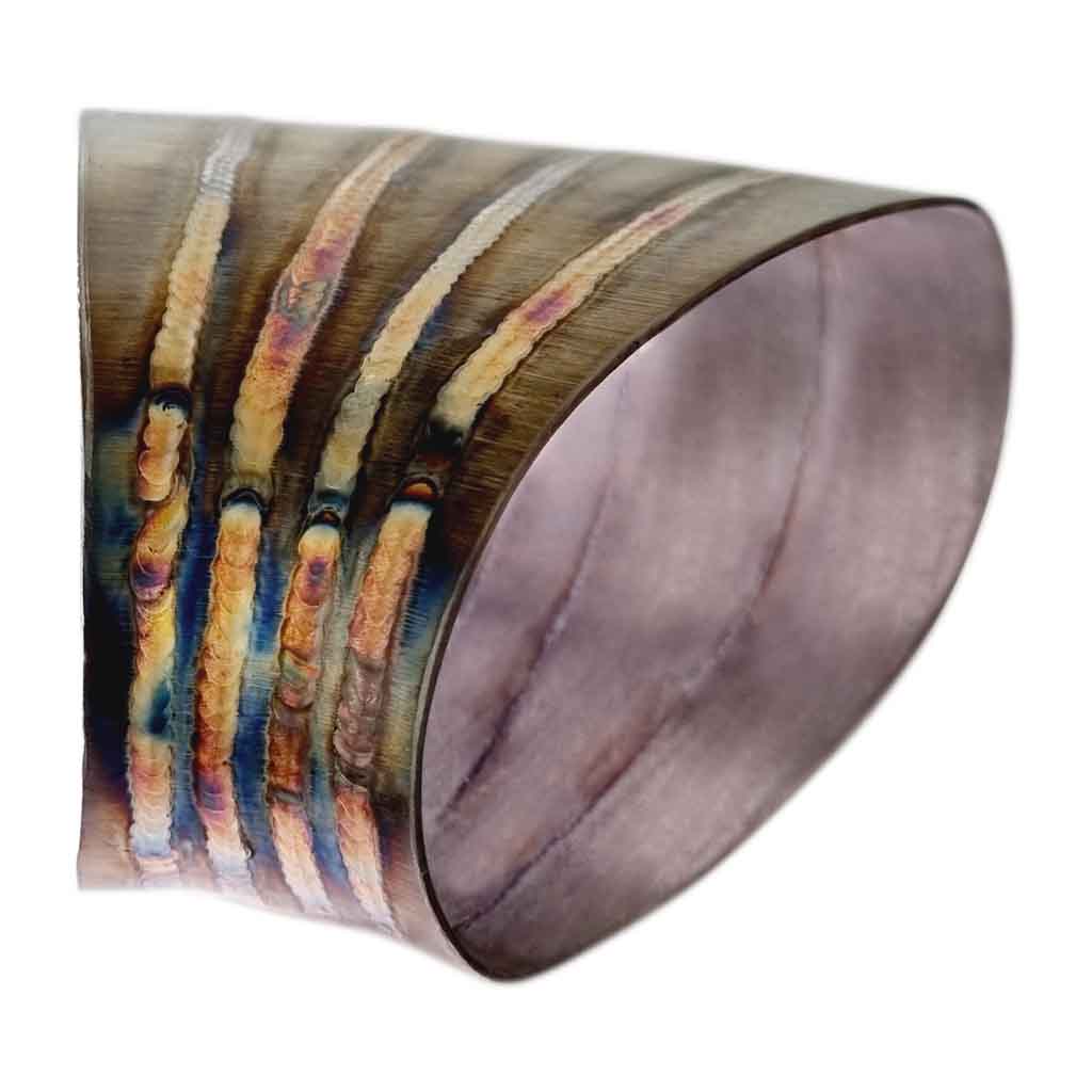 PCB40045-WH — 4" (63*125)  Welded Horizontal Pie Cuts SS304 Brushed 9° 45
