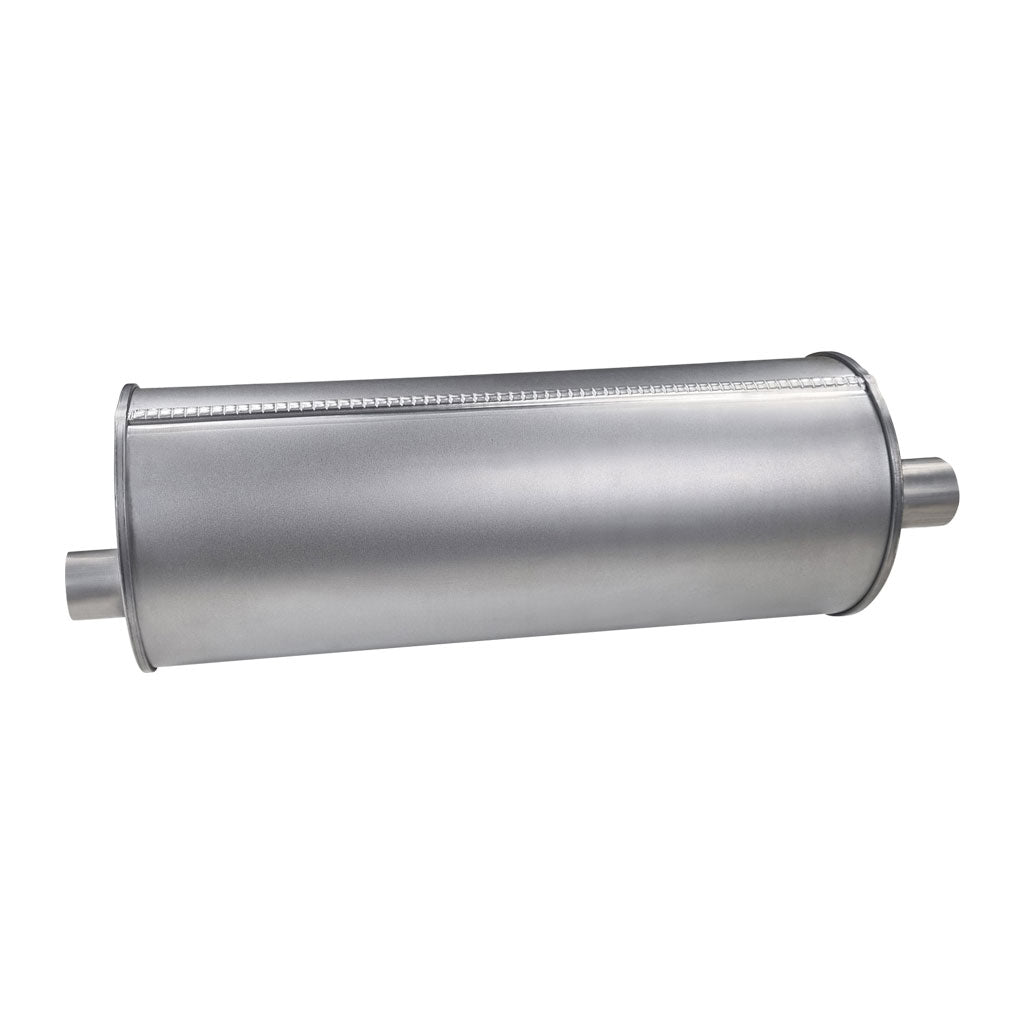 Q551L — 8" Round Offset/Offset Lefthand Rotation Configurations Universal Mufflers | Aluminised | Select Your Size Length and Internal Options