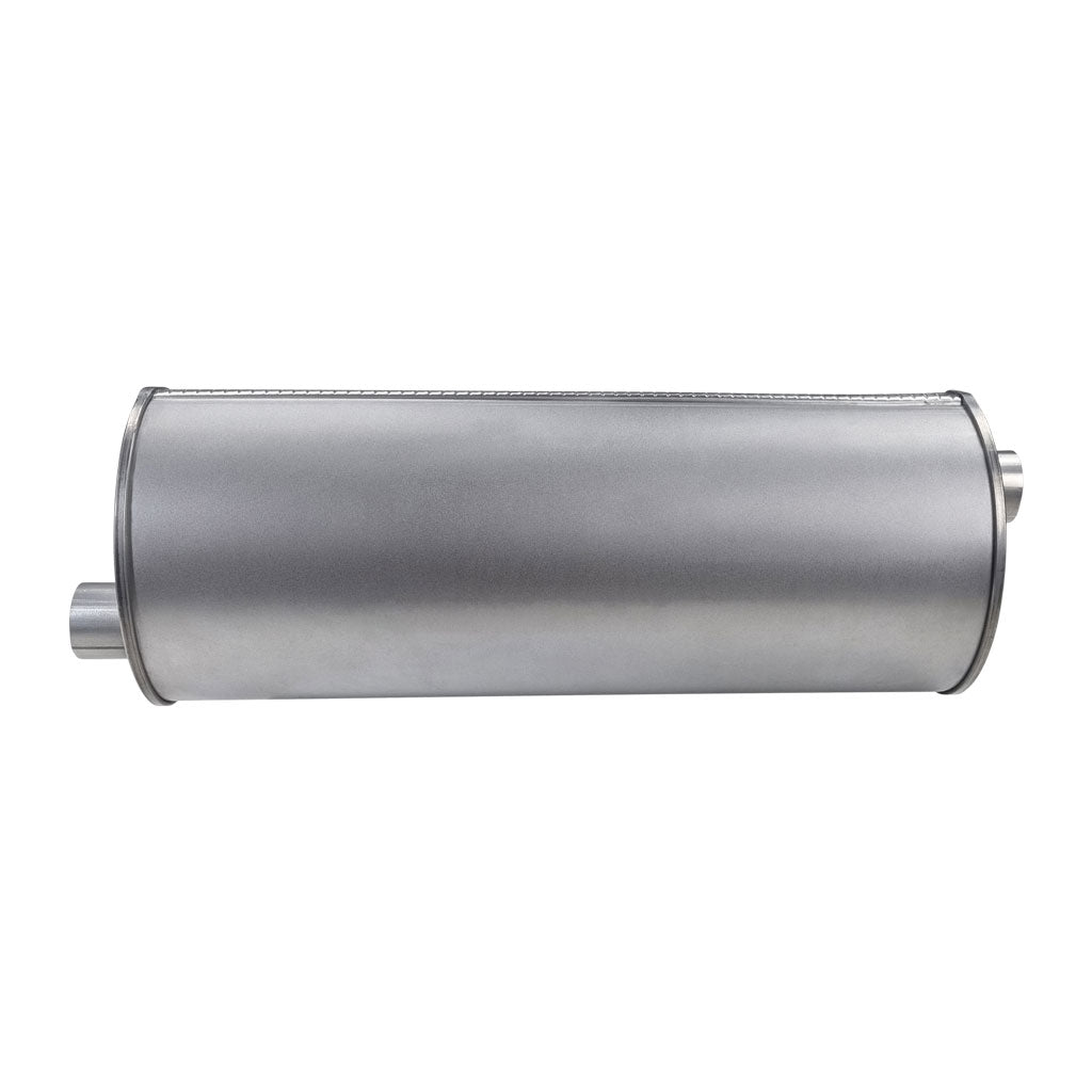 Q551R — 8" Round Offset/Offset Righthand Rotation Configurations Universal Mufflers | Aluminised | Select Your Size Length and Internal Options