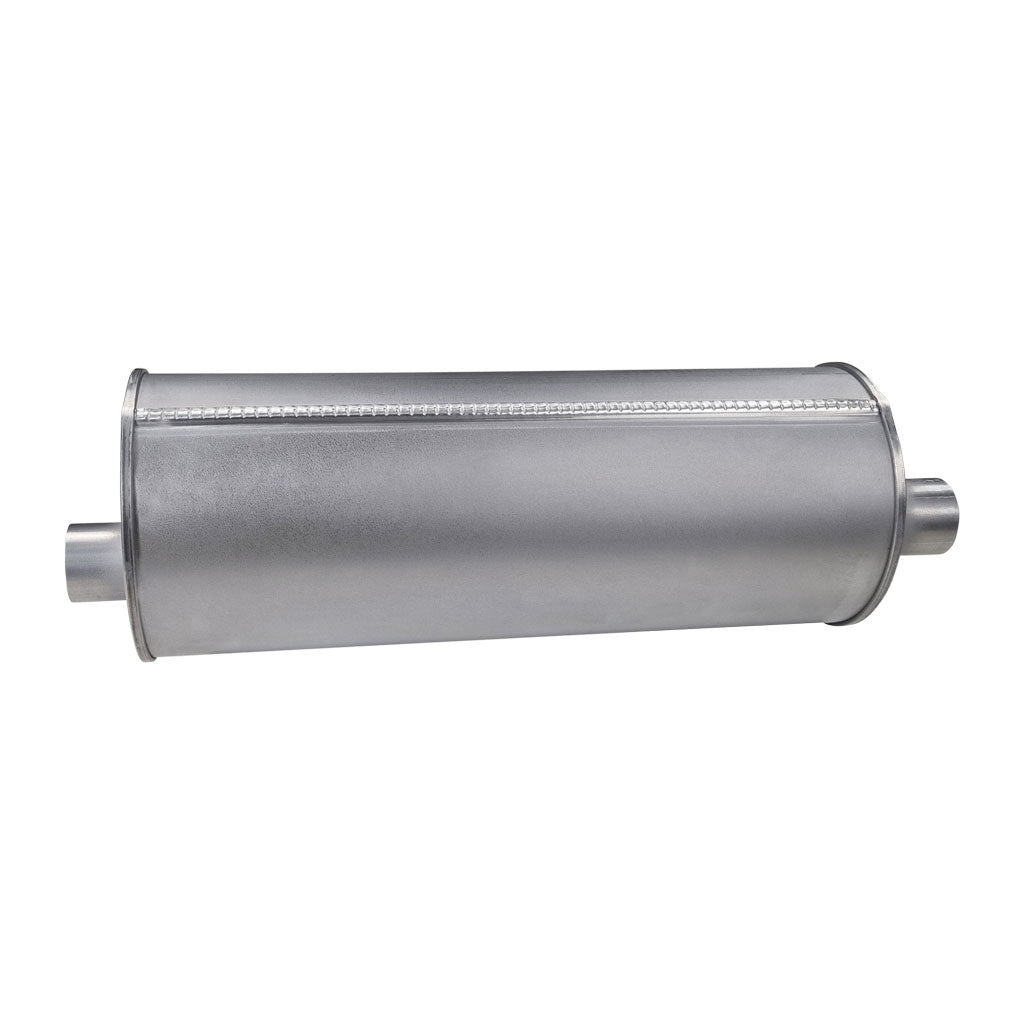 Q651L — 8" Round Offset/Offset Lefthand Rotation Configurations Universal Mufflers | Aluminised | Select Your Size Length and Internal Options