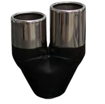 Redback 2.25" Inlet Twin 2.5" Staggered Exhaust Tip | RYP001