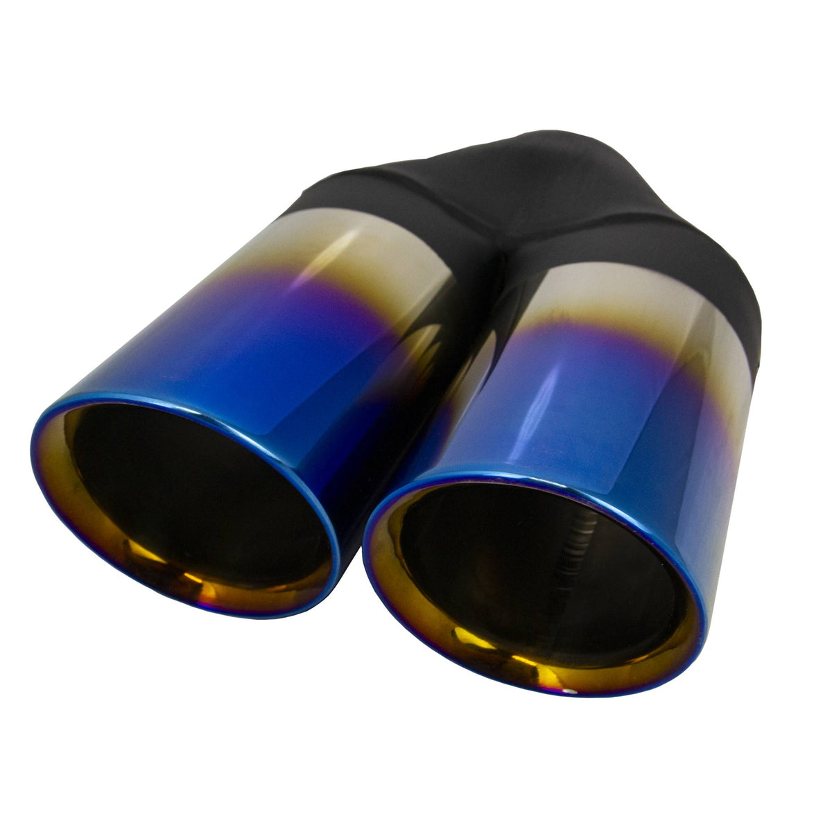 Redback Twin 3" Titanium Blue Angle-Cut Exhaust Tip | RYP004T