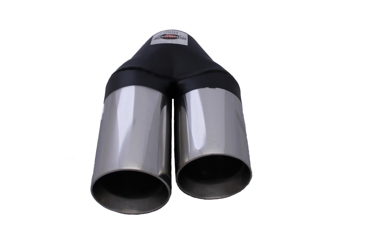 Redback 2.25" Inlet Twin 3" Staggered Inner-Cone Exhaust Tip | RYP041