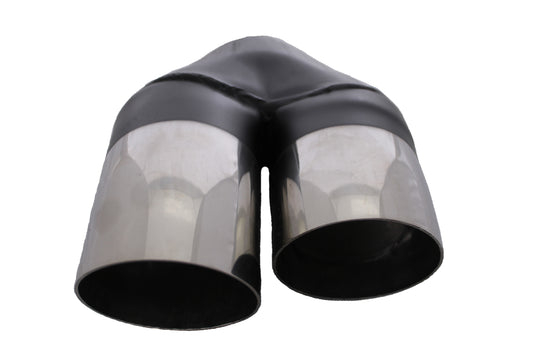 Redback 2.25" Inlet Twin 3" Stepped Straight-Cut Exhaust Tip | RYP069