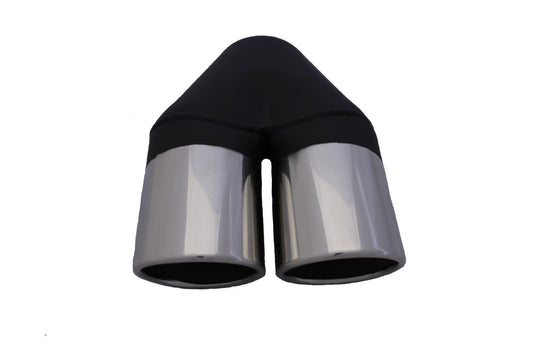 Redback 2.5" Inlet Twin 3.5" Rolled-In Angle-Cut Exhaust Tip | RYP077