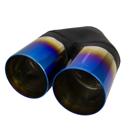 Redback Twin 3.5" Titanium Blue Inline Exhaust Tip | RYP092T