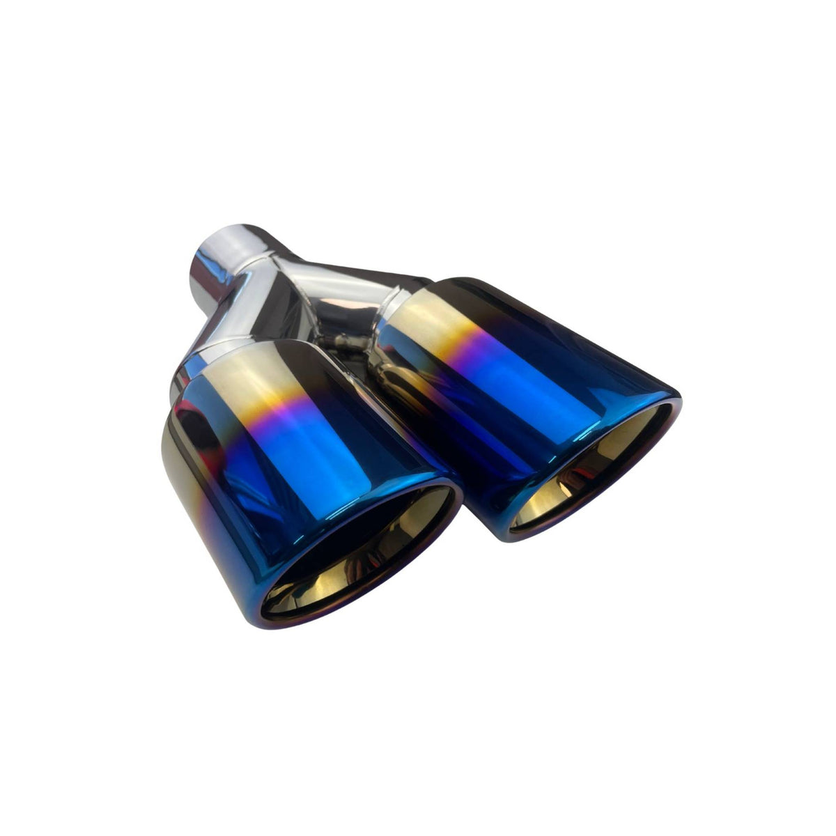 Redback Left-Hand Twin 3.5" Titanium Blue Exhaust Tip | RYP094LT