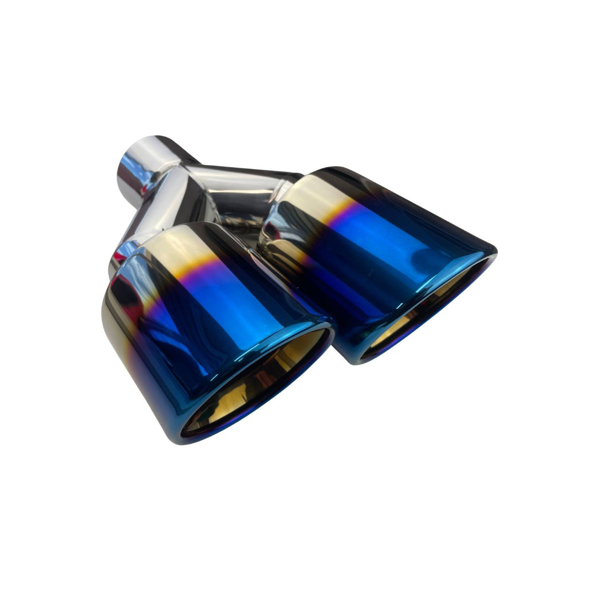 Redback Left-Hand Twin 3.5" Titanium Blue Exhaust Tip | RYP096LT