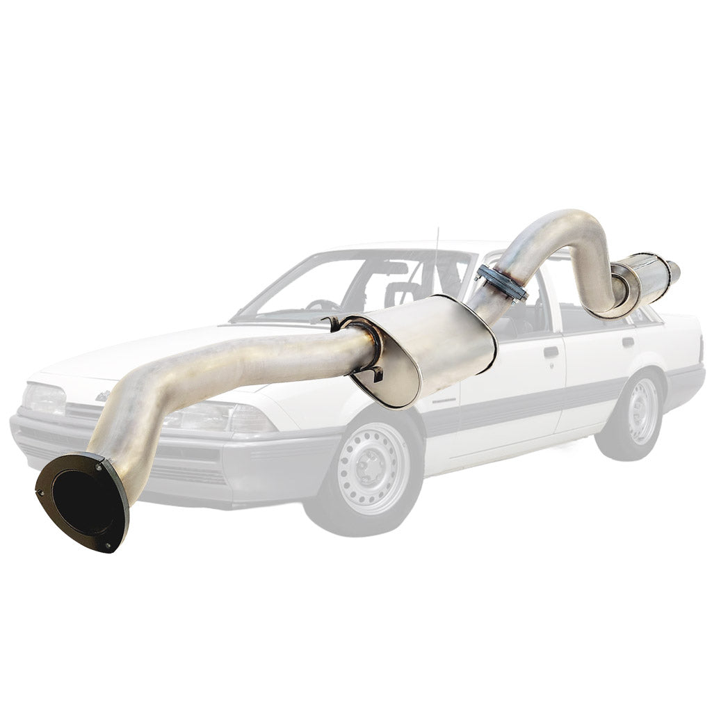 Holden Commodore VL Turbo sedan 3.5 inch stainless cat-back with two Everflo mufflers ST101-104-350