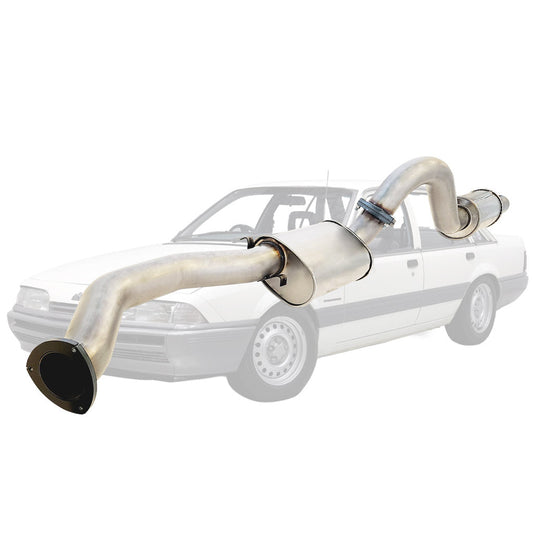 Holden Commodore VL Turbo sedan 3.5 inch stainless cat-back with two Everflo mufflers ST101-104-350