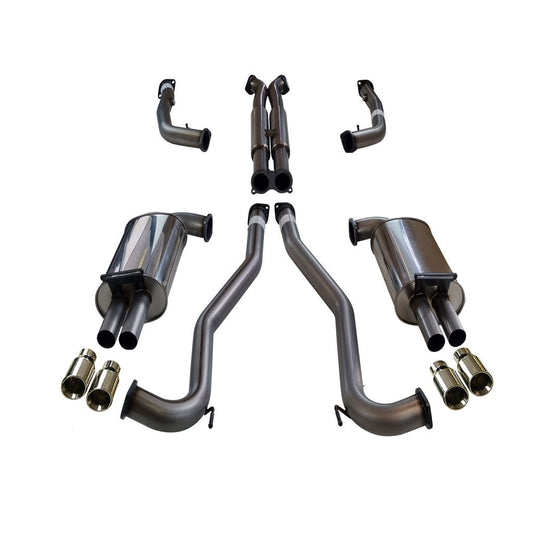Holden Commodore VE–VF Ute / Statesman WM–WN Twin 3" XPS Stainless Cat-Back – Straight Tips – ST181-194HDXS-3XPS — ST181-194HDXS-3XPS