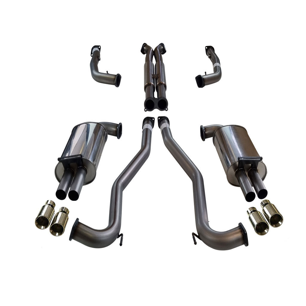 ESA ST181-184HDXA-3XPS Holden Commodore VE VF twin 3 inch XPS stainless cat-back angle tips