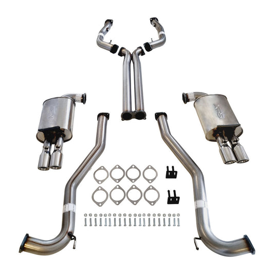 Commodore VE VF twin 3 inch stainless cat-back exhaust
