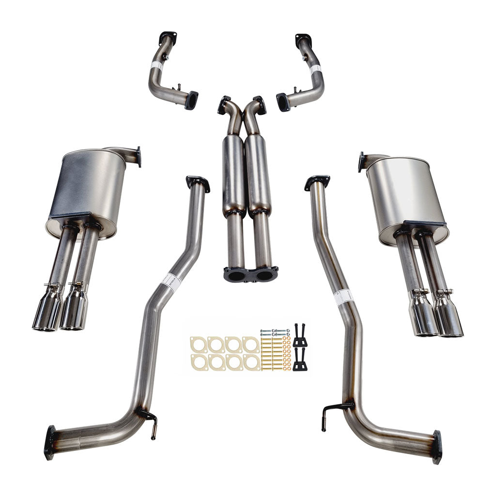 ESA ST181-194HDXA-XPS Holden Commodore VE VF ute Statesman WM WN twin 2.5 inch XPS stainless cat-back angle tips